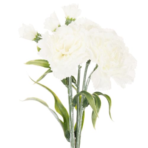 Boeket kunstmatige anjers, witte kunstbloemen, decoratie, 4 bossen | Floristik24.nl