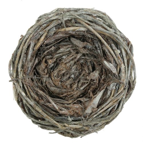 Floristik24 Decoratief nest natuur Ø17cm 2st