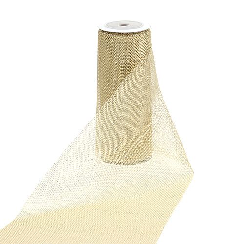Floristik24 Netstof goud met glitters 15cm 5m