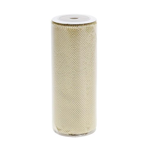 Floristik24 Netstof goud met glitters 15cm 5m
