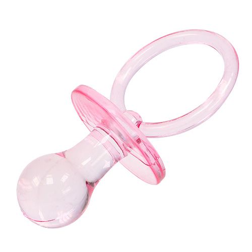 Floristik24 Deco fopspeen blauw, roze assorti 7cm 8p