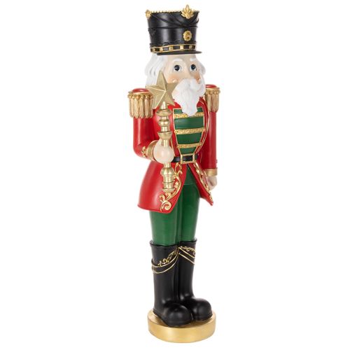 Notenkraker decoratief beeldje feestelijke kerstdecoratie 59 cm