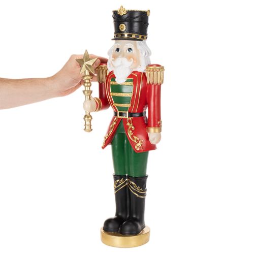Notenkraker decoratief beeldje feestelijke kerstdecoratie 59 cm | Floristik24.nl