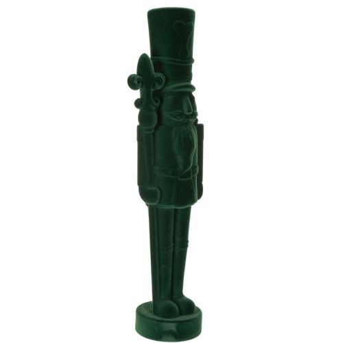 Notenkrakerfiguur, staand, kerstdecoratie, met fluweelachtige afwerking, 77 cm