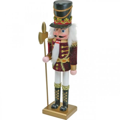 Floristik24 Notenkraker figuur kerstversiering hout rood 8.5 × 7cm H30cm