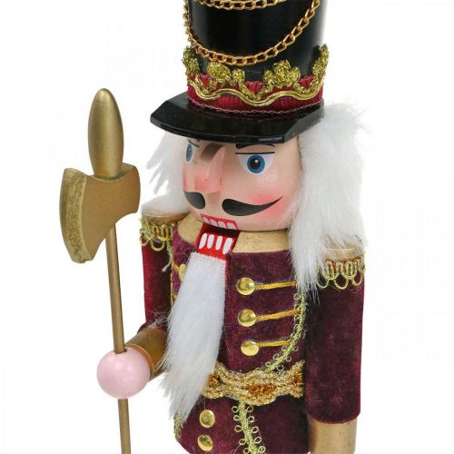 Floristik24 Notenkraker figuur kerstversiering hout rood 8.5 × 7cm H30cm