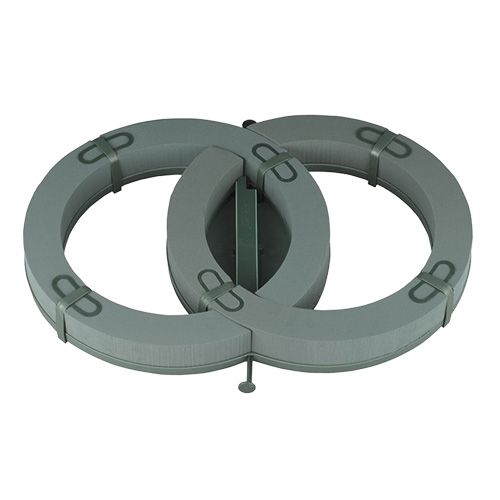 Artikel Steekschuim autoarrangement dubbele ring 55×39cm H6cm 1 stuk