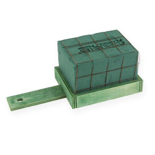 Floristik24 Steekschuimstenen met houten voet 21cm x 9cm x 8cm 8 stuks