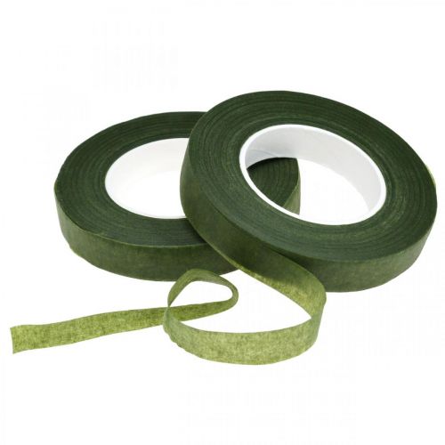 OASIS® Flower Tape, zelfklevend bloementape, mosgroen B13mm L27,5cm 2 stuks