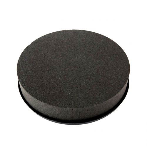 Floristik24 Plug-in compound cilinder zwart plug-in schuim Ø22cm H5cm 2st