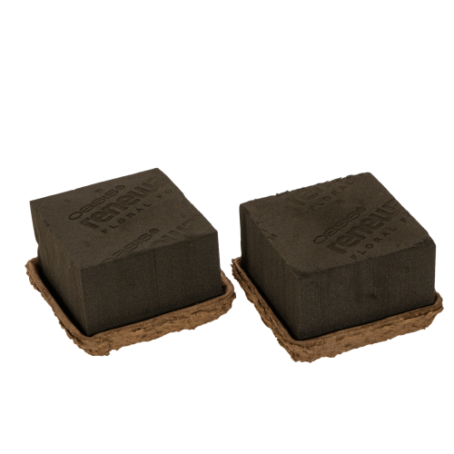 Bloemensteekschuim 1/2 blok OASIS® Renewal® Bloemensteekschuim Biolit® 12 cm 2 stuks | Floristik24.nl