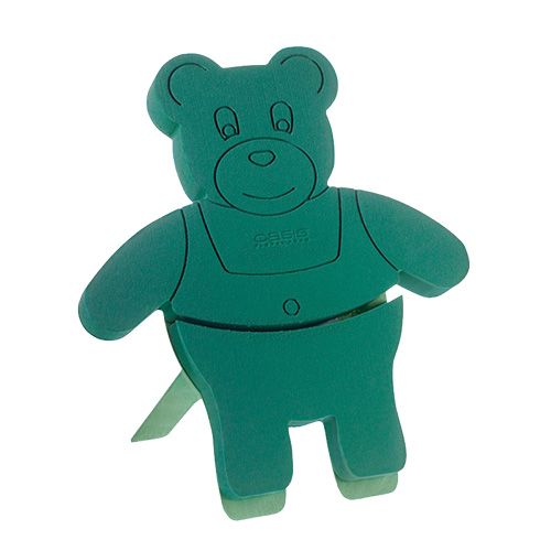 Floristik24 Steekschuimfiguur teddy met standaard 48,5cm x 42cm H5cm 1st