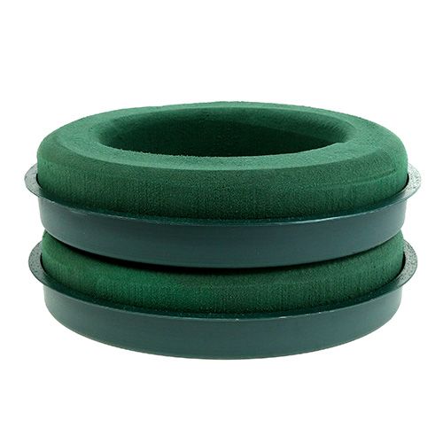 Artikel Steekschuim ring met schaal groen Ø30cm H4,5cm 2 st