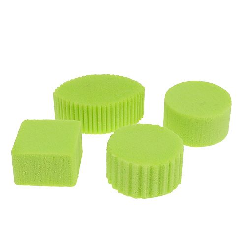 Floristik24 Steekschuim canapes lichtgroen H3cm 5cm-7cm 45st