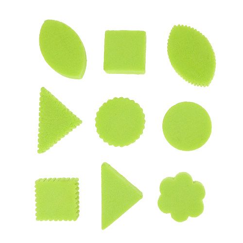 Floristik24 Steekschuim canapes lichtgroen H3cm 5cm-7cm 45st