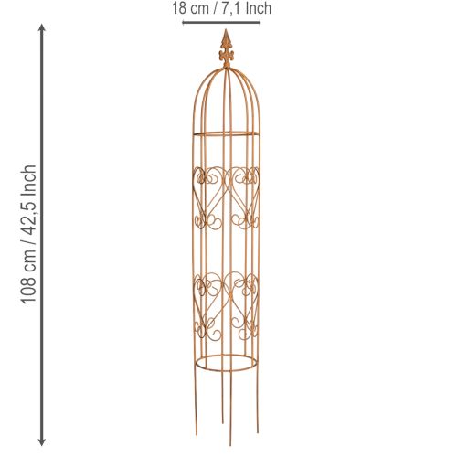 Artikel Tuinrek, klimhulp voor rozen en andere klimplanten, ideaal voor tuinontwerp, 108 cm, set van 2.