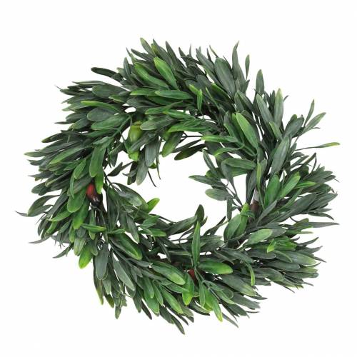 Floristik24 Olijfkrans kunstgroen Ø28cm decoratie mediterraan