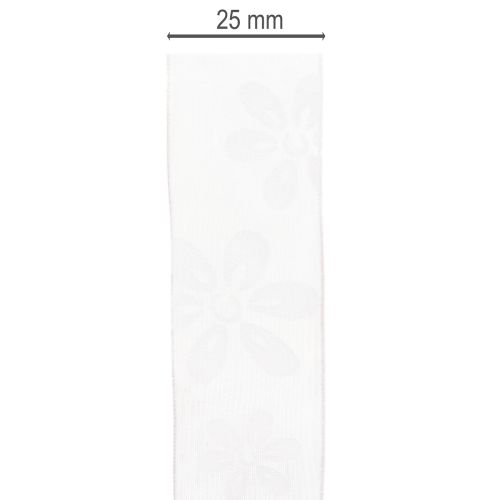 Artikel Organza lint, bloemen cadeaulint, roze, 25 mm, 18 m