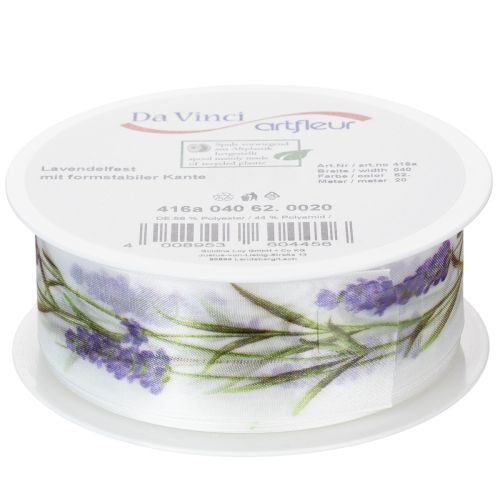 Artikel Organzalint, chiffonlint, decoratief lint, lavendel, 40 mm, 20 m