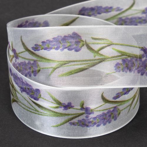 Artikel Organzalint, chiffonlint, decoratief lint, lavendel, 40 mm, 20 m