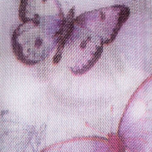 Artikel Organza lint, chiffon lint, vlinders, paars, 40 mm, 18 m