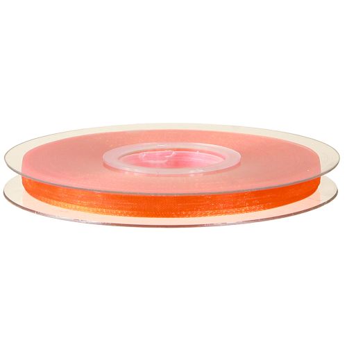 Artikel Organza lint cadeaulint oranje lint zelfkant 6mm 50m