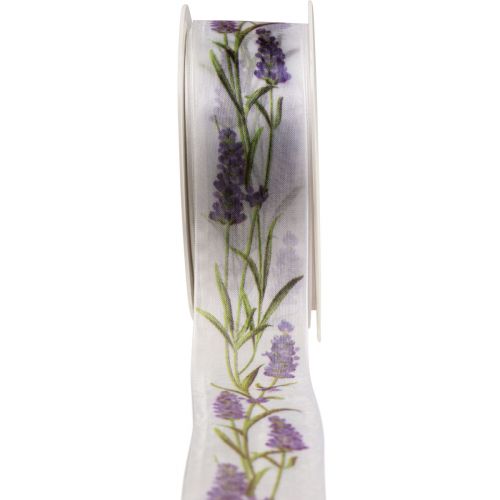 Organzalint chiffonlint decoratief lint lavendel 40mm 20m