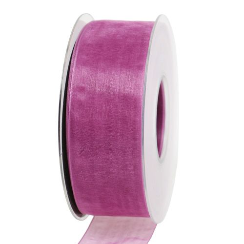 Floristik24 Organza lint aubergine 40mm 50m