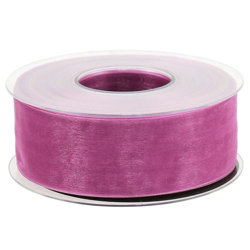 Artikel Organza lint aubergine 40mm 50m