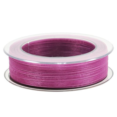 Floristik24 Organza lint aubergine 7mm 50m