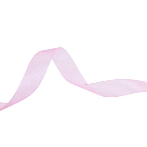 Artikel Organzalint cadeaulint roze lint zelfkant 15mm 50m