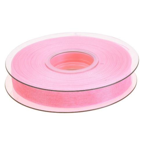 Artikel Organzalint cadeaulint roze lint zelfkant 15mm 50m