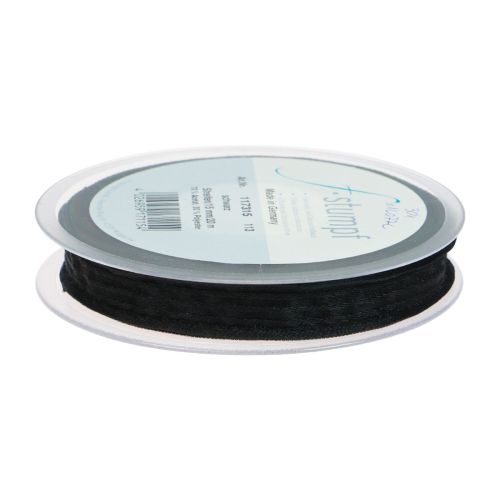 Artikel Organzalint met strepen cadeaulint zwart 15mm 20m