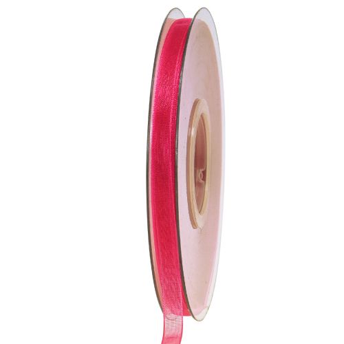 Floristik24 Organza lint cadeaulint roze lint zelfkant 6mm 50m