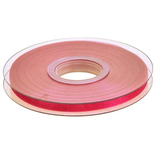 Artikel Organza lint cadeaulint roze lint zelfkant 6mm 50m