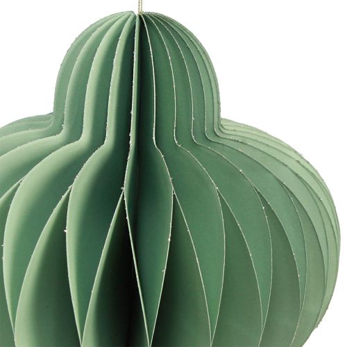 Artikel Kerstdecoraties van papieren ornament in mint H40cm 2 st