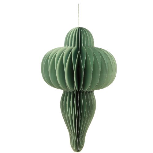 Artikel Kerstdecoraties van papieren ornament in mint H40cm 2 st