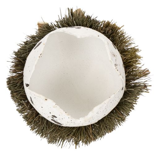 Artikel Paasdecoratie: ei in een nest, decoratief vogelnestje, natuurlijke kleuren, Ø9cm H11cm, 4 stuks