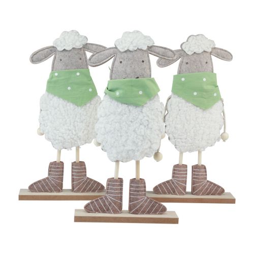Paasdecoratie schapen tafeldecoratie Paasdecoratie figuren 37cm 3st
