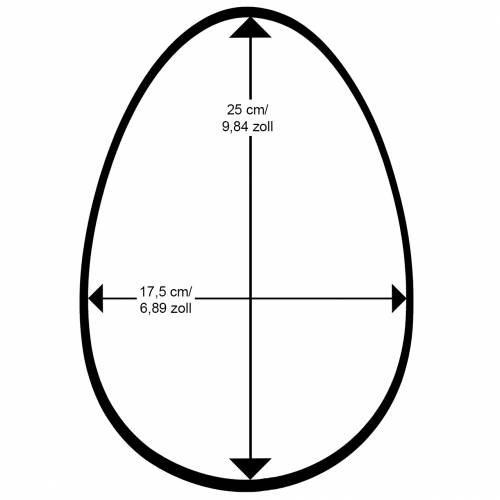Floristik24 Paasei grijs H25cm gevlokt ei paasdecoratie