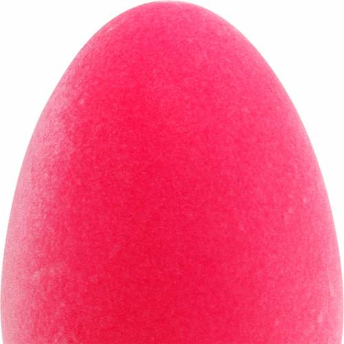 Floristik24 Paasei roze H25cm ei gevlokt Paasdecoratie eierdecoratie