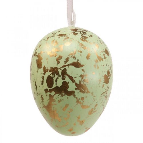 Paasei om op te hangen decoratie eieren roze, groen, goud 20cm 2st