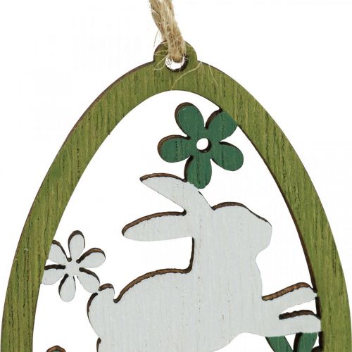 Floristik24 Paasei om op te hangen Paasdecoratie houten hanger 5×7cm 12 st