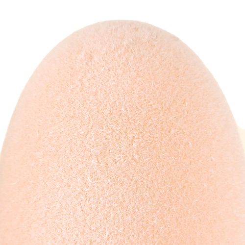 Artikel Paaseieren gevlokt in perzikbruin wit H6cm 24 stuks