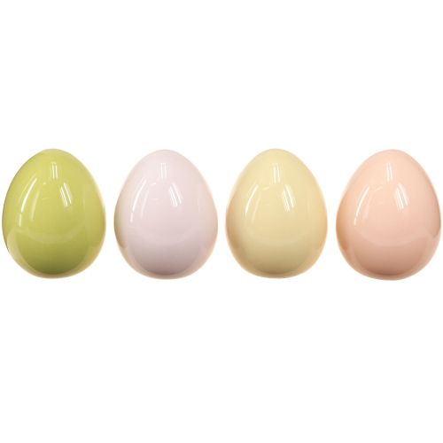 Floristik24 Paaseieren keramische eieren decoratie pastel glanzend 5×6cm 8 st