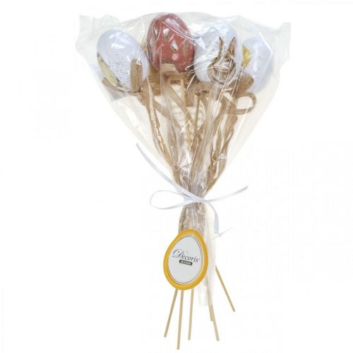 Floristik24 Paaseieren plastic bloemenplug Paasdecoratie H6cm 6st