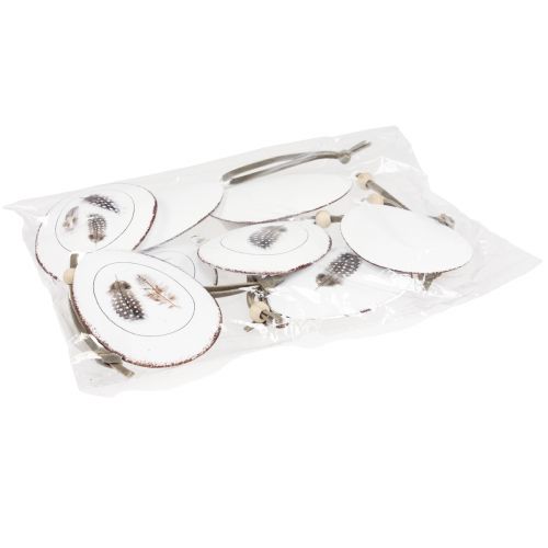 Artikel Paaseieren voor het ophangen van decoratieve eieren, hangende decoratie metaal 5×7cm 8 st