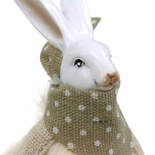 Floristik24 Paashaas rand zitkonijn 20cm figuur Pasen Paasdecoratie 4st