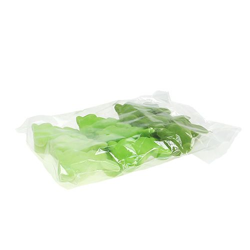 Floristik24 Paashaas geflockt 9,5cm groen mix 9st