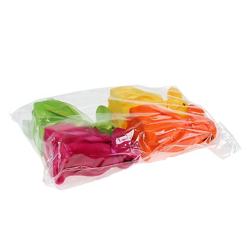 Floristik24 Paashaas assorti 15cm gevlokt 4st